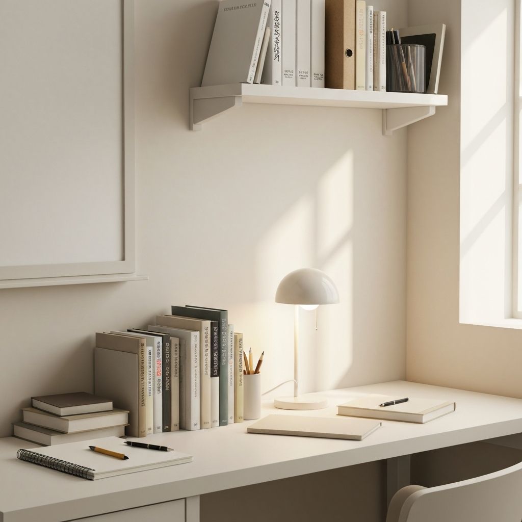 Educational materials on a desk